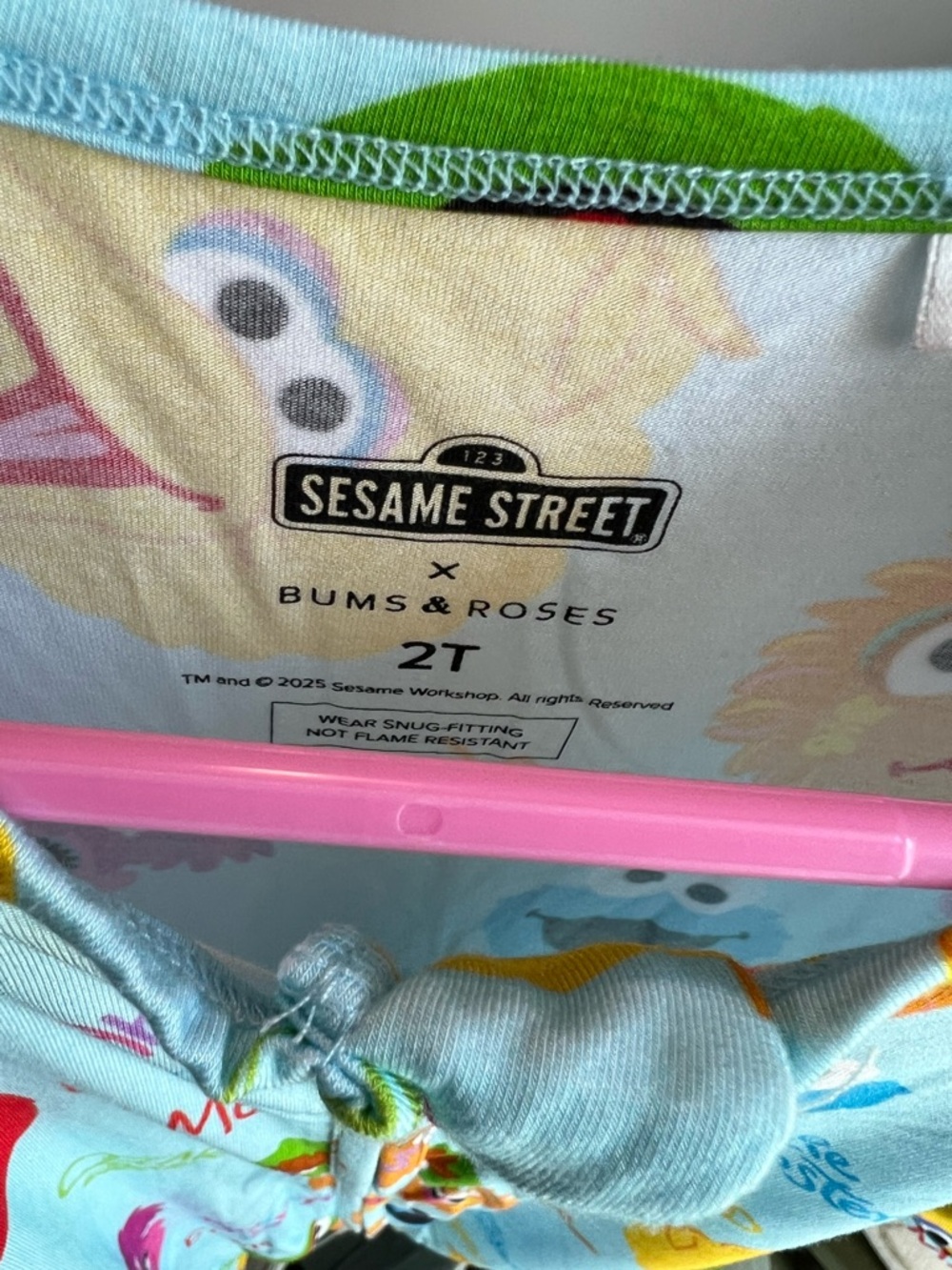 Bums & Roses Sesame Street Bamboo Footless Zippy Pajamas Size 2T - Picture 2 of 6
